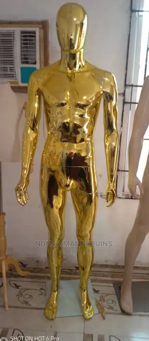 Full Male Gold Chrome Faceless Display Model