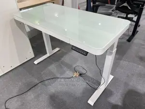 1.2 Meters Electric Height Adjustable/Sit-Stand Glass Table