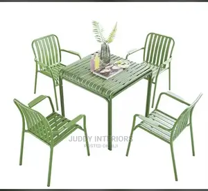 Outdoor Restaurant Metal Dining Table Set