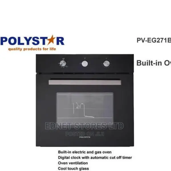 Polystar 60cm Built-in Oven Gas Automatic + Auto Ignition