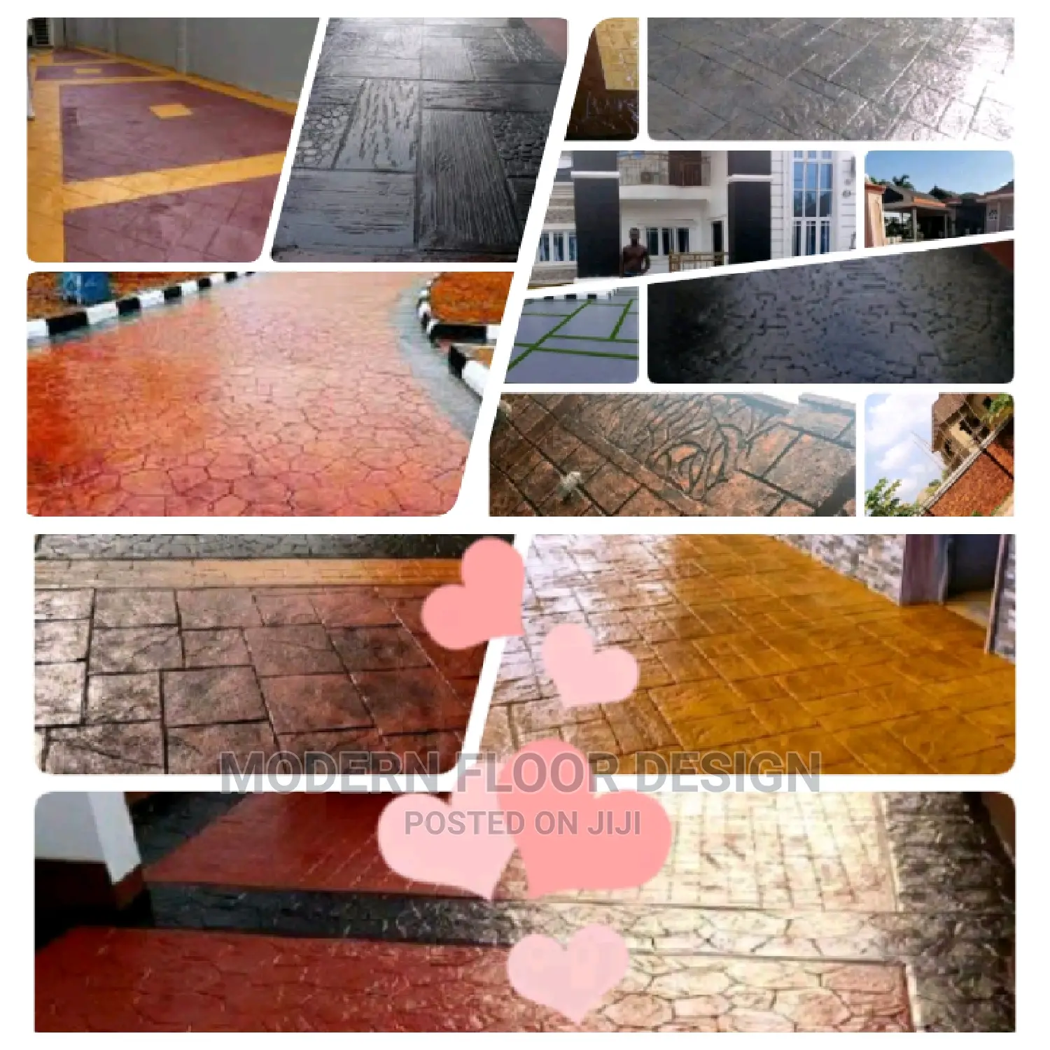 Mostly Pure Grannite Modern Stamps Floor