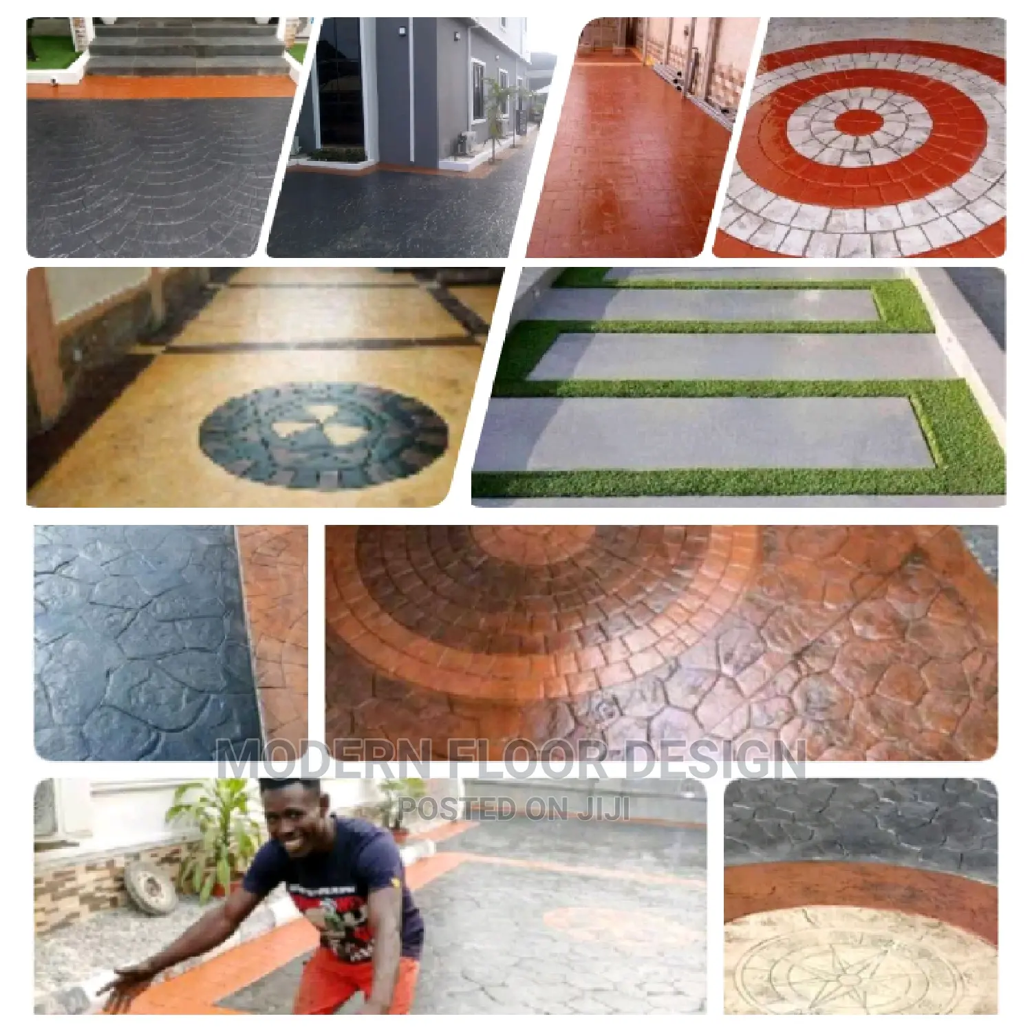 Mostly Pure Grannite Modern Stamps Floor