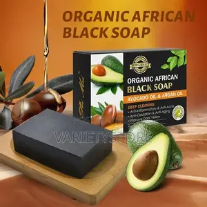 120g Organic African Black Soap Deep Cleaning Anti-Oxidation