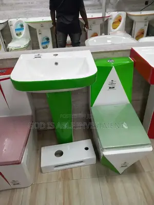 White Green Luxury Water Closet