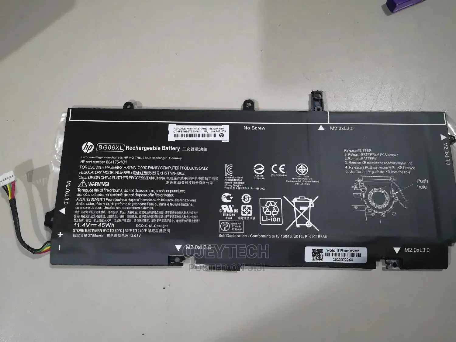 Hp BG06XL Battery