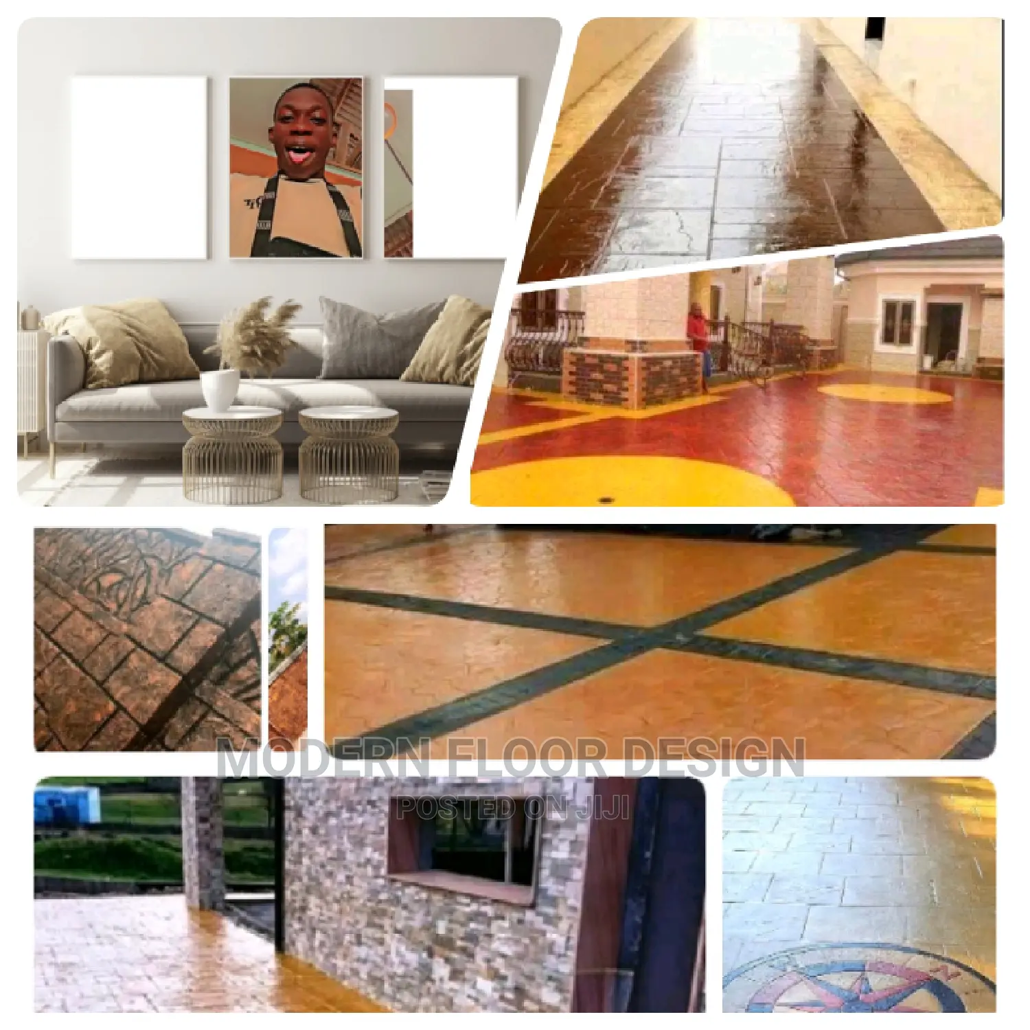 D Heather Stamped Floor