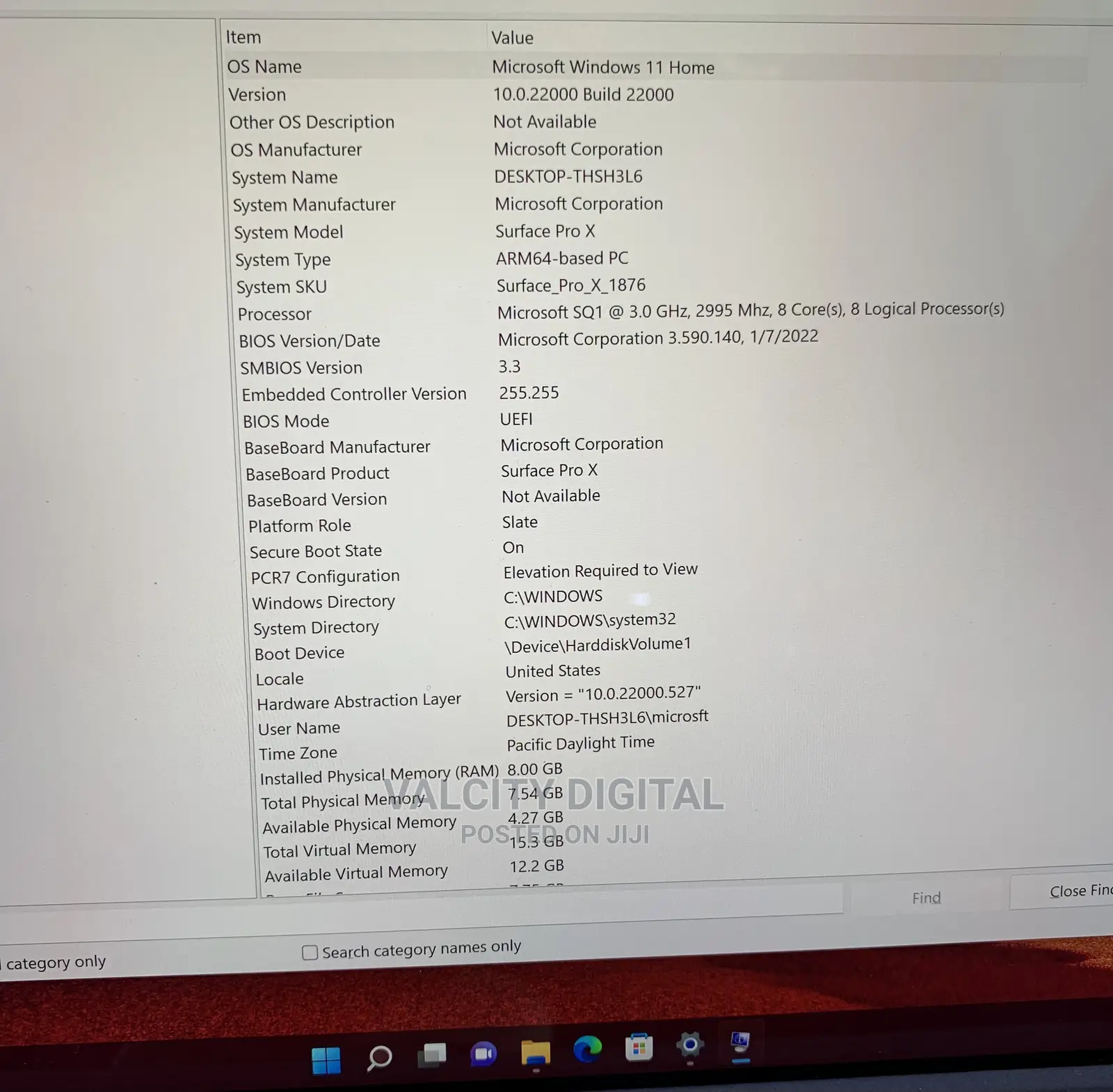 Laptop Microsoft Surface Pro X 8GB SSD 256GB