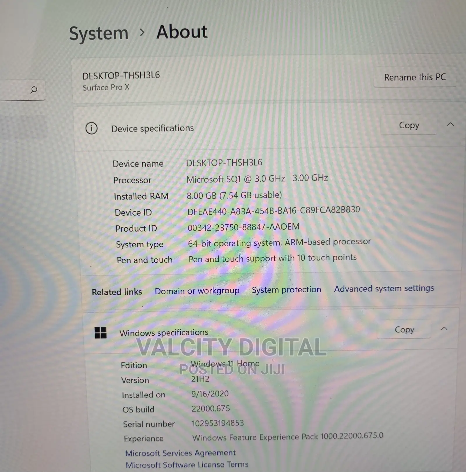 Laptop Microsoft Surface Pro X 8GB SSD 256GB
