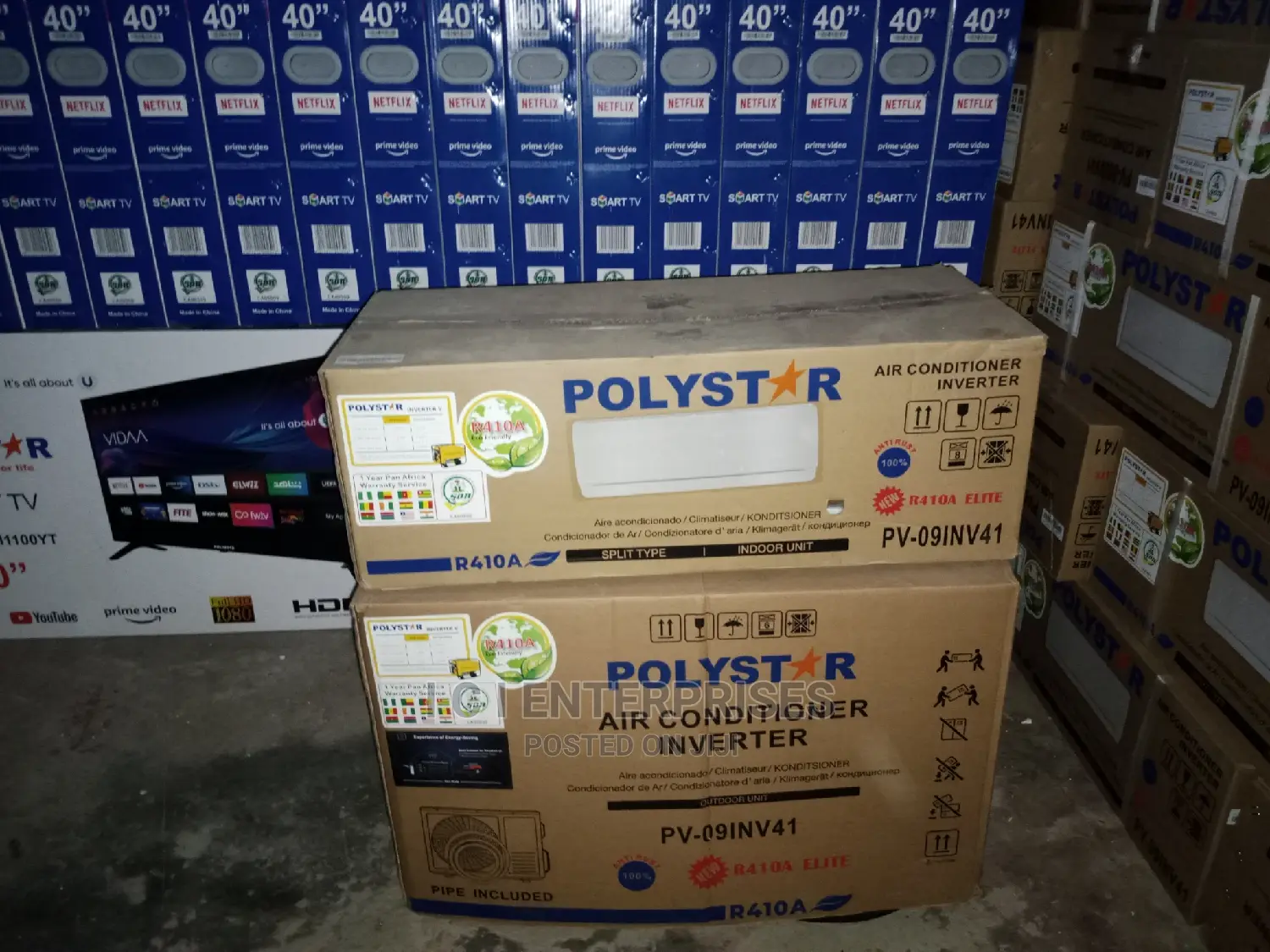 Polystar 1hp Split Inverter a/C+ Installation Kit