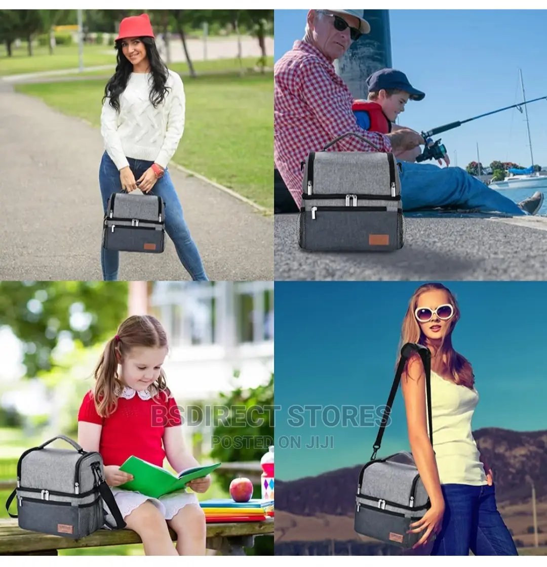 STNTUS GREYDARK Cooler Lunch Bag Thermal Cool, With Ice Pack