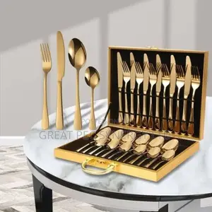 Golden Boxed Cutlery Set
