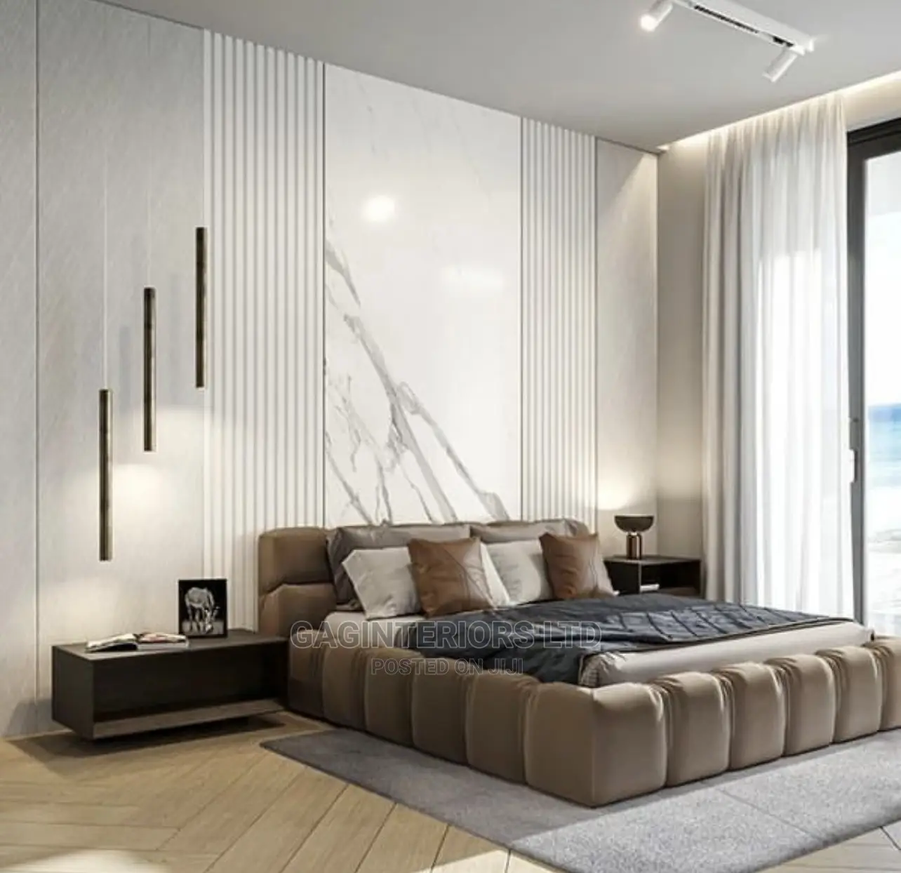 Tv Console Fluted Wallpanel