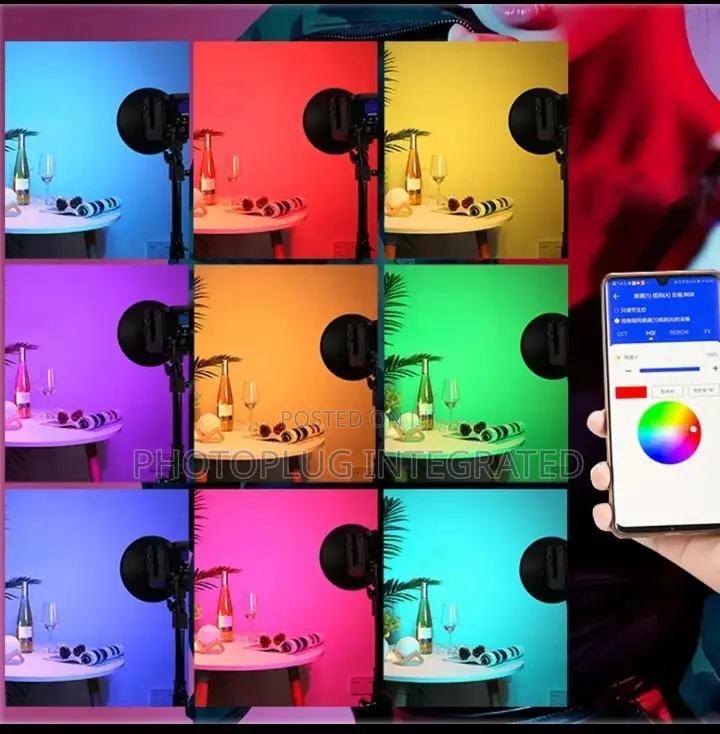 P100 RGB Sutefoto LED Light With Big Stand