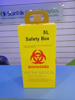 Yellow Cardboard Medical Safety Box