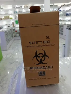 Portable Cardboard Sharps Box for Collecting Needles