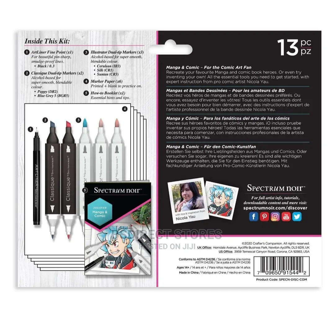 Spectrum Noir Manga Comic Discovery Set for Comic Art Fan