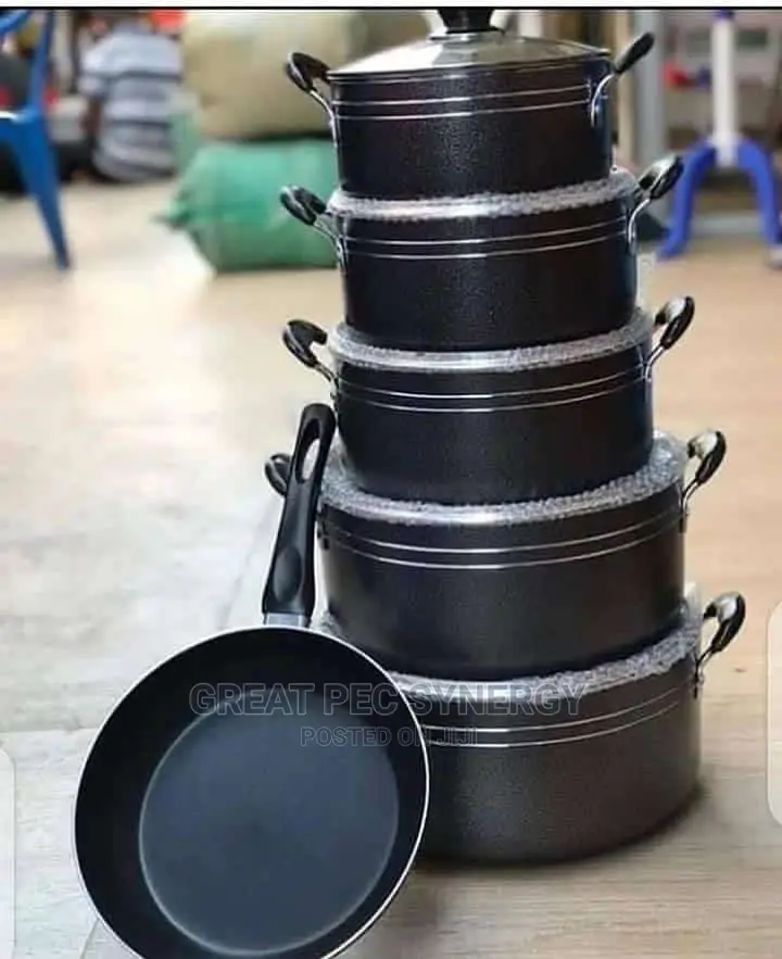 5 Sets Non Stick Pots With Fry Pan