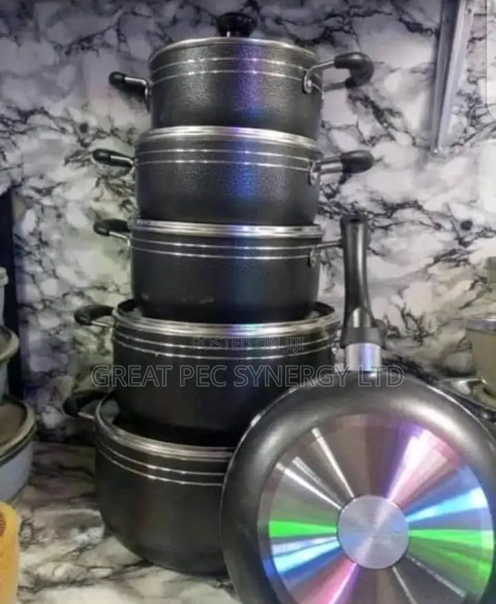 5 Sets Non Stick Pots With Fry Pan