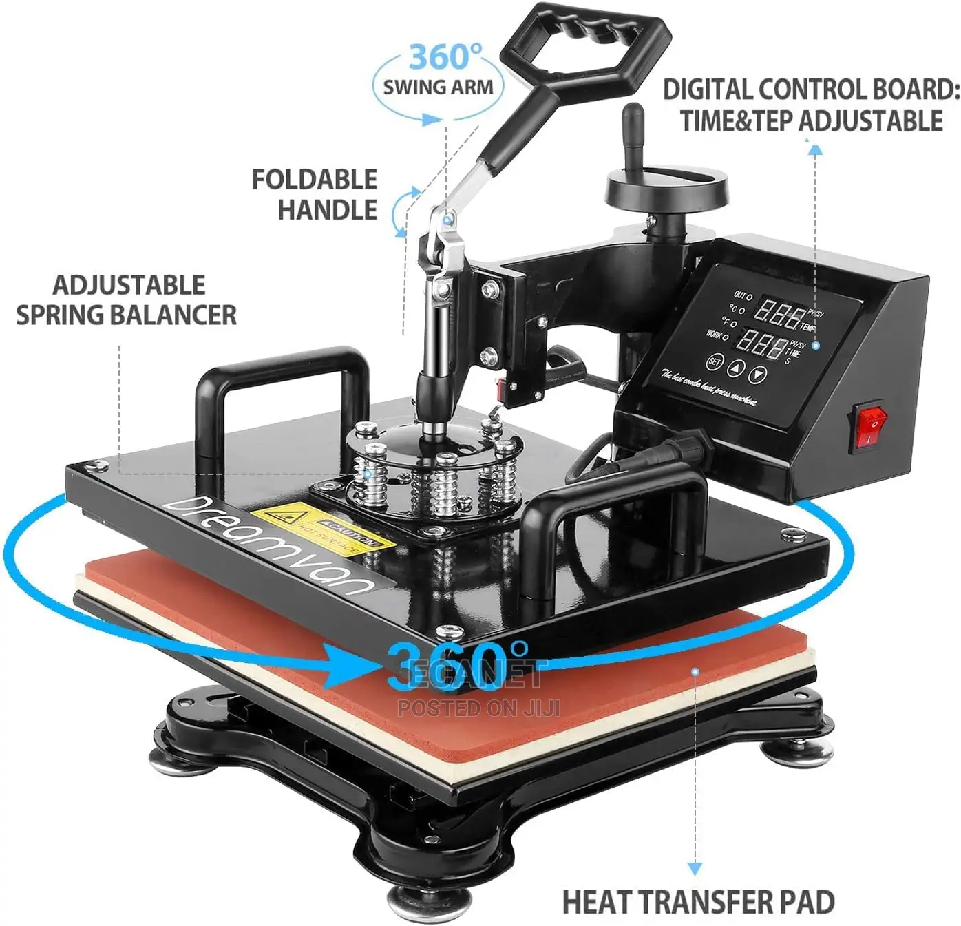 5-in-1 Combo Heat Press Machine