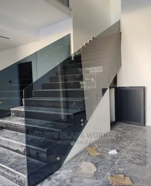 10mm Tempered Grey Glass Handrails System