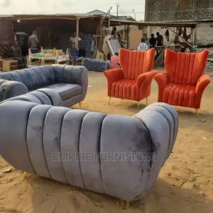 Modern 7 Seater Living Room Fabric Made Sofa Chair.