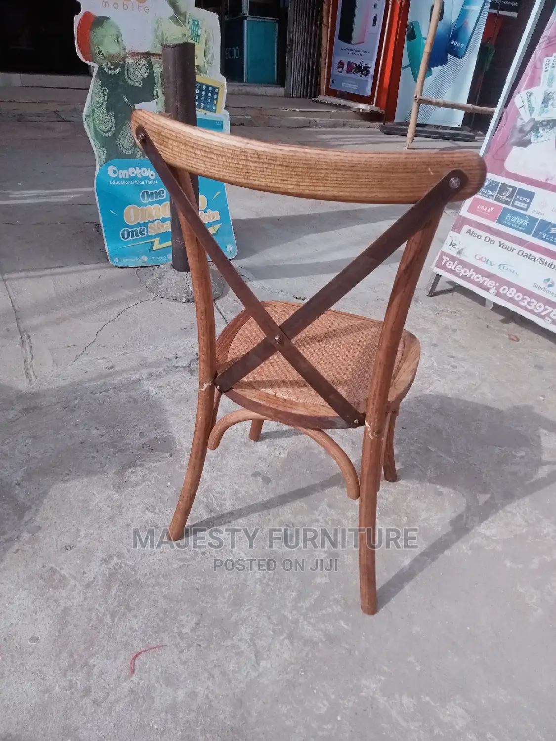 Brown Cross Back Chair
