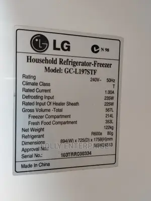 LG Side by Side Refrigerator