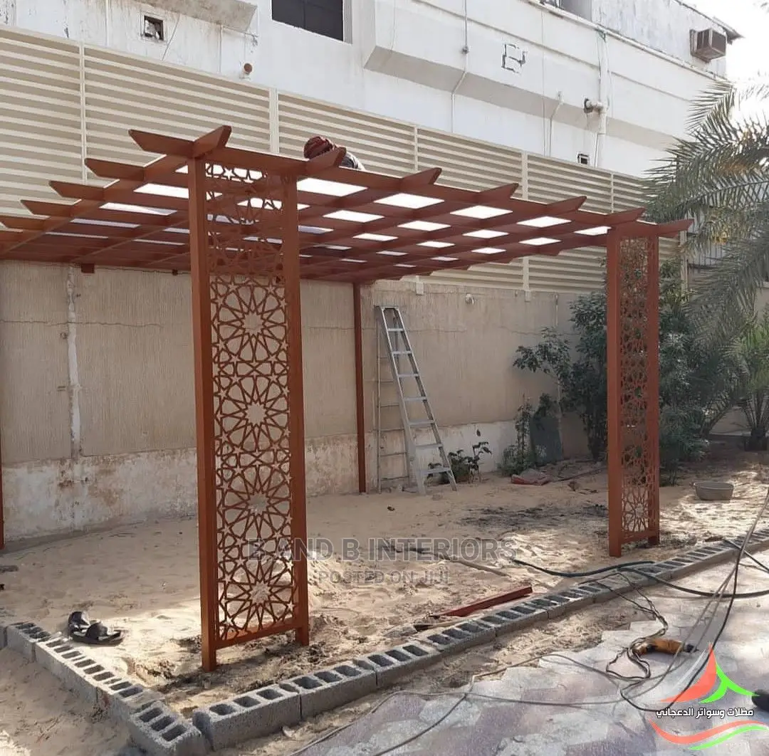Wall Designed and Ceiling Designed Pergola Design