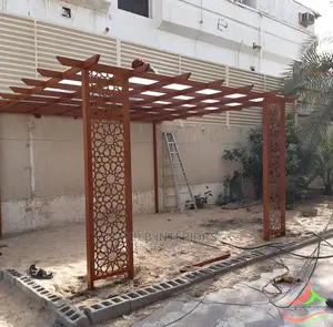 Wall Designed and Ceiling Designed Pergola Design