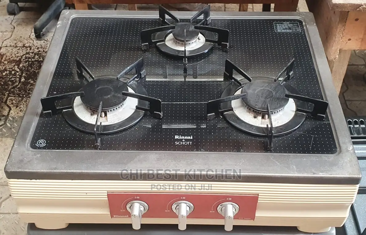 3 Burner Gas Cooker Glass Top