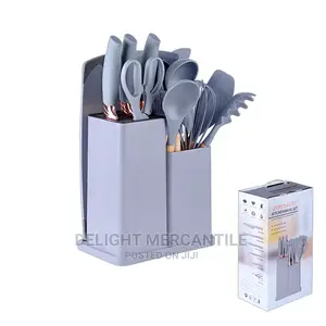 19 Pieces Silicon Kitchen Utensil Chopping Board Spoon Set