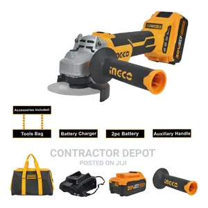 Lithium-Ion Angle Grinder Brushless Motor Ingco 20v
