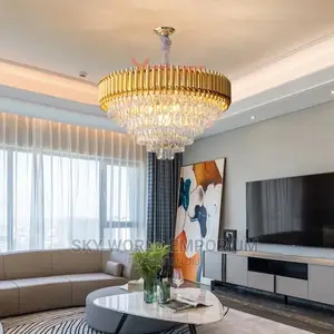 Gold Pipe Chandelier