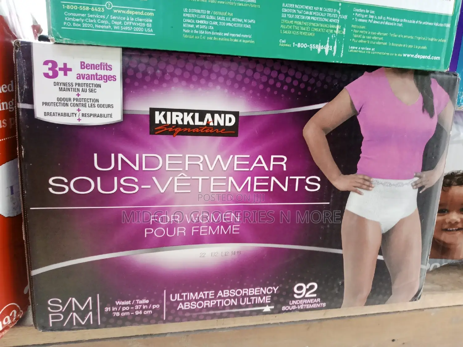 Kirkland Underwear Female S/M 92 Count