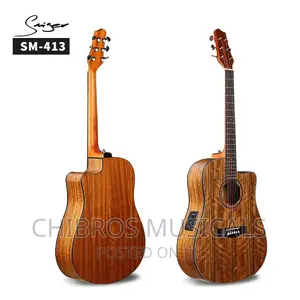Smiger Sm 413 Semi Acoustic Guitar - Walnut