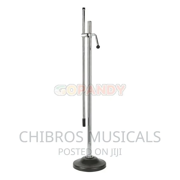 Roundbase Studio and Stage Microphone Stand – Silver