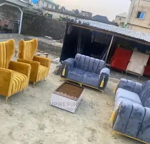Modern 7 Seater Living Room Fabric Made Sofa Chair.