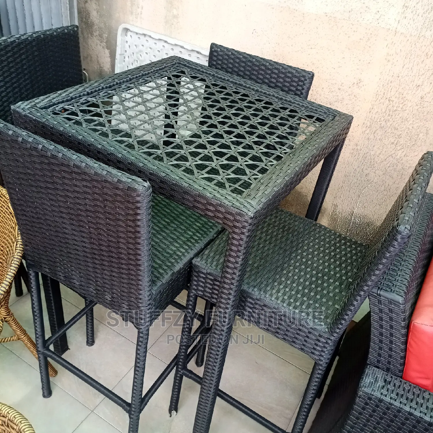 Long Basket Bar Chairs With Tables