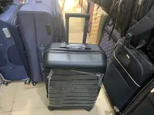 Medium Size Black Imported Quality Plastic Travelingluggage