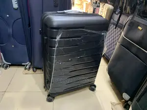 Medium Size Black Imported Quality Plastic Travelingluggage