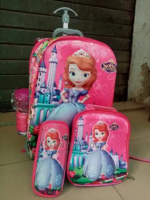 Set of 4 Sophia Design Kids Children's Trolley School Bag