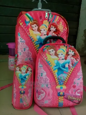 Set of 4 Hardbody Princess Kids Childrens Trolley School Bag