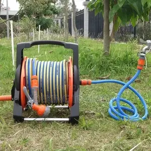 Hanging Hose Reel With Hose and Nozzle