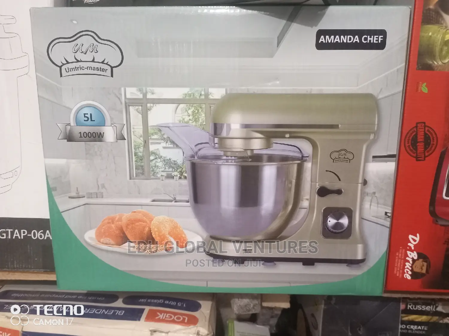 Umtric Master 5litres Stand Mixer, Stainless Bowl, 1000watts