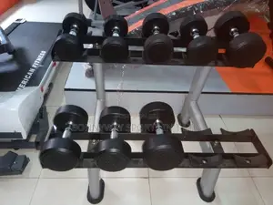 Commercial Black Dumbells Of Diffrent Kg Set