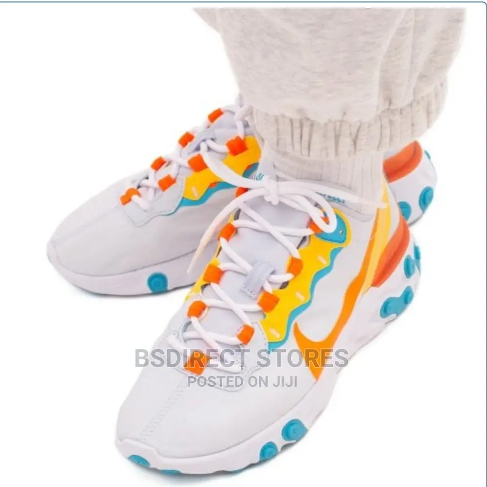NIKE React Element 55 Ladies Footwear Grey/Hyper Crimson