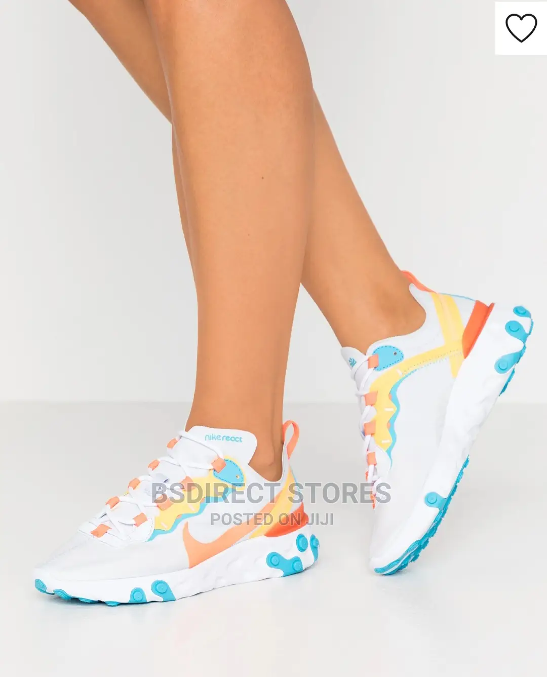 NIKE React Element 55 Ladies Footwear Grey/Hyper Crimson
