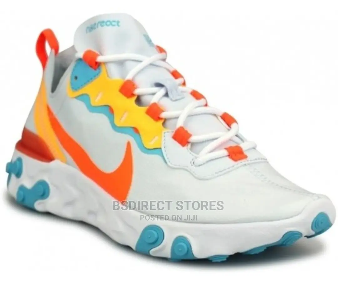 NIKE React Element 55 Ladies Footwear Grey/Hyper Crimson