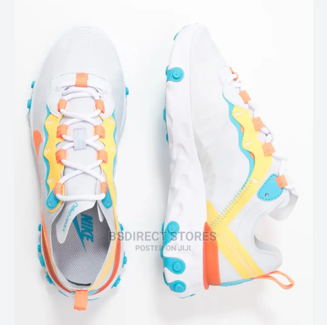 NIKE React Element 55 Ladies Footwear Grey/Hyper Crimson