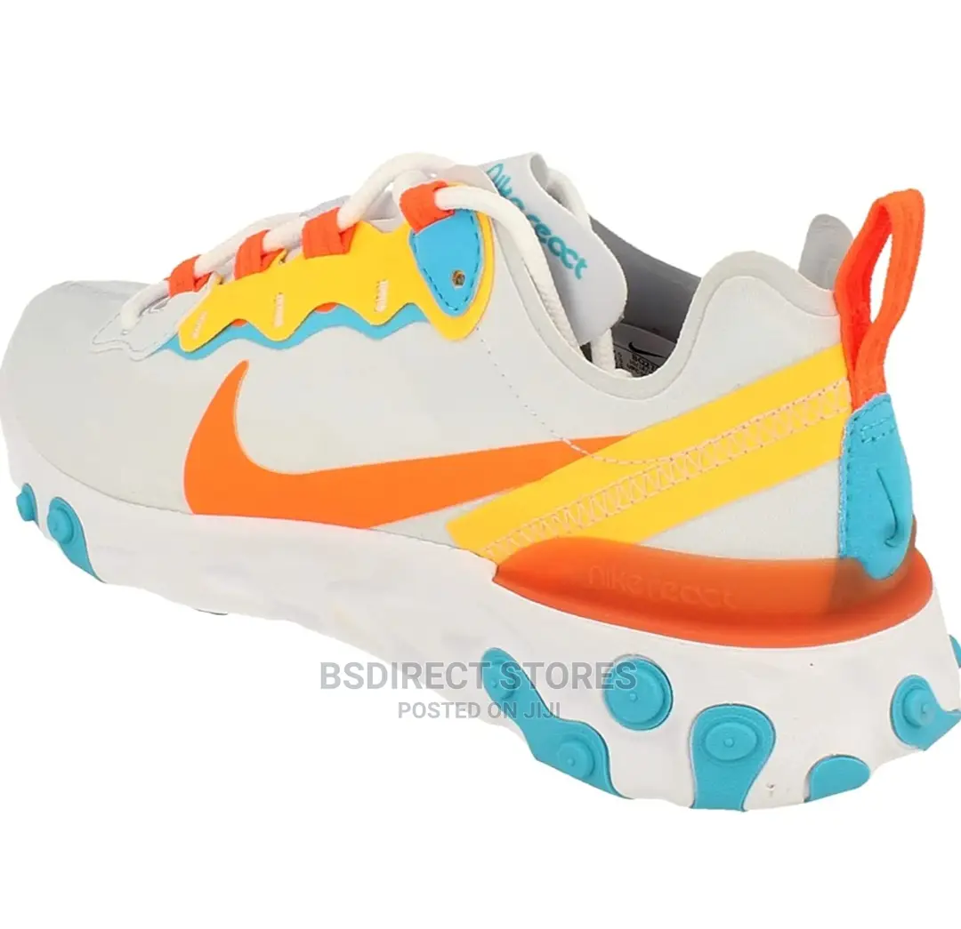 NIKE React Element 55 Ladies Footwear Grey/Hyper Crimson